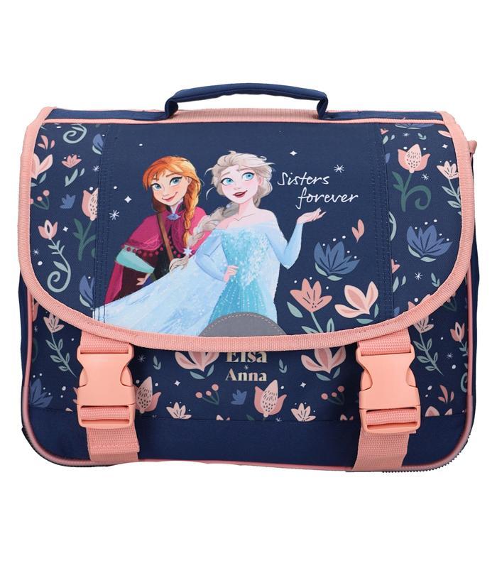 Cartable 2 boucles Reine des neiges louder than love bleu R.785-01745