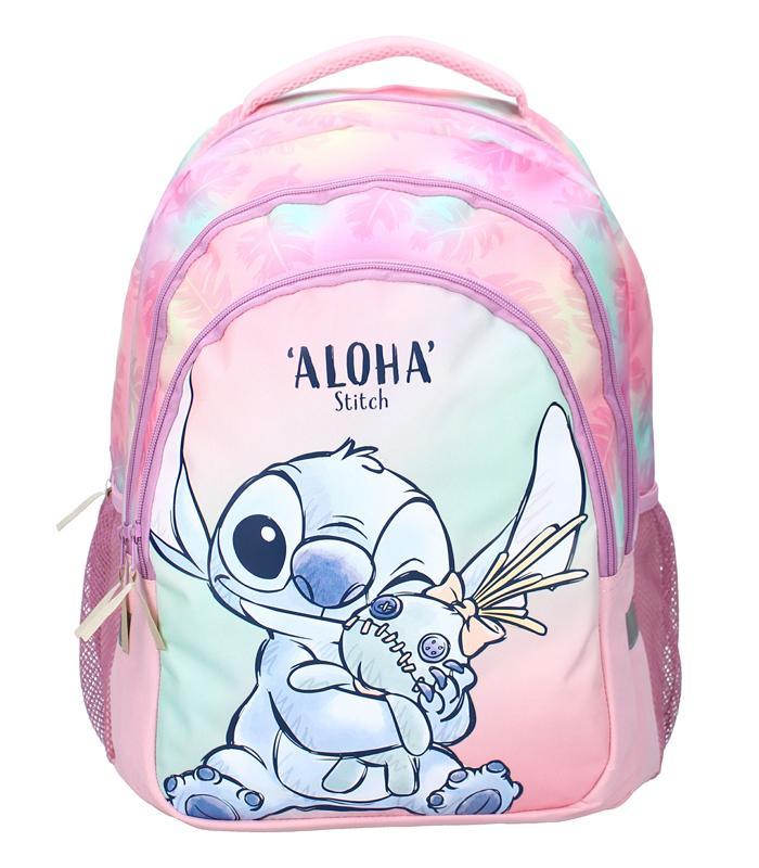 Sac à dos moyen modèle Stitch wild energy rose R.795-00894