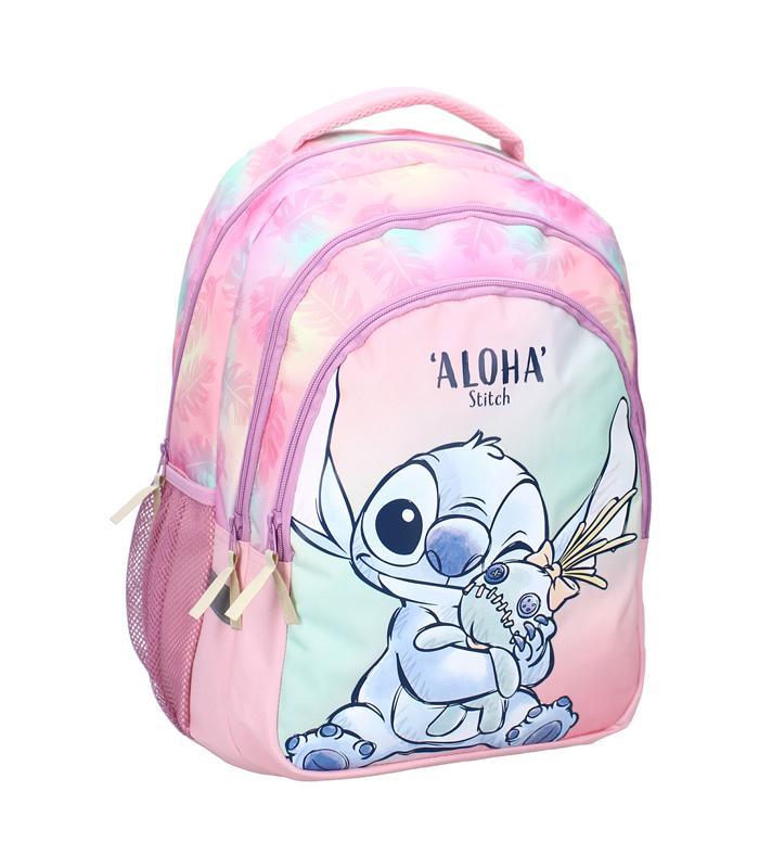 Sac à dos moyen modèle Stitch wild energy rose R.795-00894