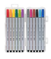 Stylo feutre 0.7 mm Fineliner couleurs gel boîte de 12 R.91256