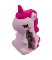 Taille-crayon silicone licorne 1 usage coloris assortis  R.81029