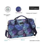Housse 38.5x26x4.5cm PC15'' Tropical casawori bandoulière R.752322-26