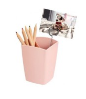 Pot à crayons 2 compartiments gamme Minéral rose R.530R