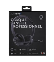 Micro casque sans fil + Bluetooth® TNB 2,4GHz avec base de recharge