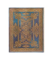 Carnet 175x230m couverture rigide ligné bleu luxe 144p R.PB9590-3