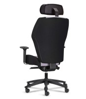 Fauteuil opérateur MOBY têtière tissu noir-grand gabarit
