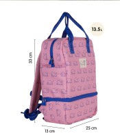 Sac à dos moyen modèle rectangulaire baleine rose R.6247Z460P