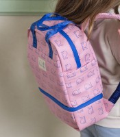 Sac à dos moyen modèle rectangulaire baleine rose R.6247Z460P