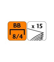 Agrafeuse n°8/4 BB de bureau pince métal 15 feuilles R.440110