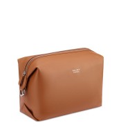 Trousse de toilette 18x25x11cm Le cuir lisse cognac R.00299115156