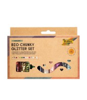 Paillettes bio boîte 6x5g 11 couleurs assorties R.5891