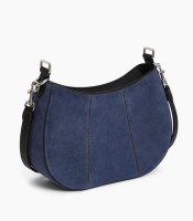 Sac demi lune 23x14x7 cm Juliette cuir suède denim R.TJET1051Q82