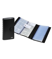 Porte cartes 13.5x9x3.5cm homme en cuir noir R.047805-03