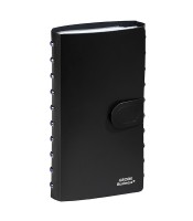Porte cartes 13.5x9x3.5cm homme en cuir noir R.047805-03