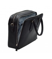 Porte documents 38x28x10.5cm Corso cuir noir R.64125