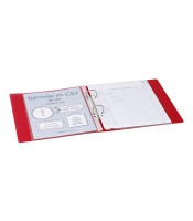 Classeur 17x22cm dos 3.5cm PP rouge R.905043-08