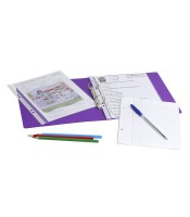 Classeur 17x22cm dos 3.5cm PP violet R.905030-08