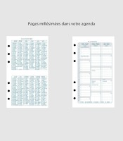 Agenda organiseur exatime 17light Floralie fuch/gris R.740117E/119E