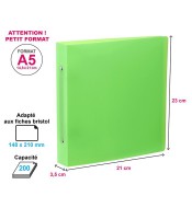 Classeur 17x22cm dos 3.5cm PP vert R.905042-08