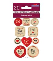 Etiquettes messages assortiment 8x12cm 