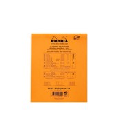 Bloc rhodia 14,8x21cm quadrillé 5x5 100 feuilles 70g R.16200C