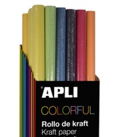 Papier kraft rouleau 1 x 3m coloris assortis R.14907