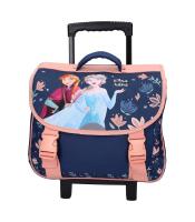 Cartable à roulettes 2 boucles Reine des neiges louder bleu R785-0174