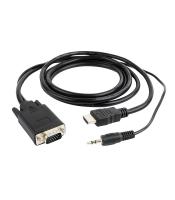 Cable HDMI MALE / VGA MALE +Audio jack- 1.8 M 
