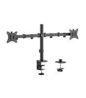 Support 2 écrans 17"-32" à pince-pivotant