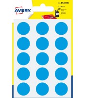 Etiquettes bleu ronde 19mm R.PSA19B