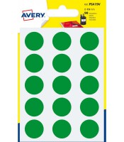 Etiquettes vert ronde 19mm R.PSA19V