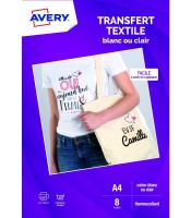 Transf T-shirt jet encre coton clair pochette de 8 feuilles R.C9405-8