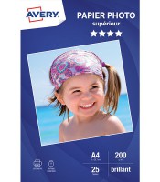 Papier photo jet encre A4 200g brillant pochette de 25f. R.C9434-15