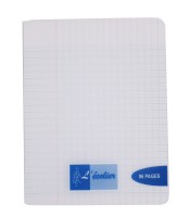 Cahier 17x22 seyès 96 pages piqûre 70g PP incolore R.44625 XXX
