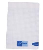 Cahier A4 seyès 192 pages piqûre 70g PP incolore R.44649