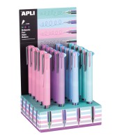 Stylo bille 5 couleurs 1.0 mm Nordik coloris assortis R.18307