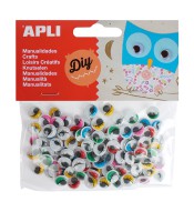 Yeux mobiles x 100 coloris et tailles assorties avec cils R.13265