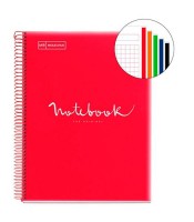 Cahier A4 notebook 5x5 120 pages emotions rouge R.MR46072XXX