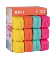 Fourre-tout rectangulaire en silicone fluo coloris assortis R.16300