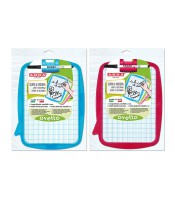 Ardoise blanche 22x30cm +1 feutre +brosse R.24296