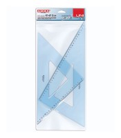 Equerre 45° 35cm et 60° 35cm technique cristal bleu R.70335SS