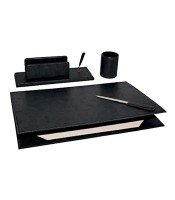 Parure bureau avec sous main à rabat teolo 4p noir R.0742CLA1000