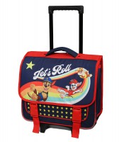 Cartable moyen modèle à roue 2 bouc pat patrouille bleu R.PAWT018PLAY