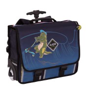 Cartable grand modèle à roulettes 2 boucles dino trot  R.16406XXX
