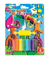Pâte à modeler bâton 8 couleurs R.80827