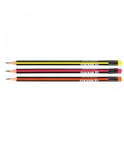 Crayon graphite HB bout gomme paquet de 3 coloris ass R.88801