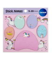 Note repositionnable licorne rose  R.89816
