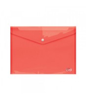 Pochette enveloppe A4 transparent rouge 0.16mm  R.91171