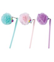 Stylo bille 0.7mm bleu party pompon R.81416