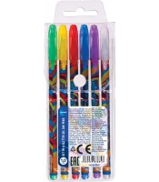 Stylo bille gel 1.0mm couleurs brillantes boîte de 6 R.83885